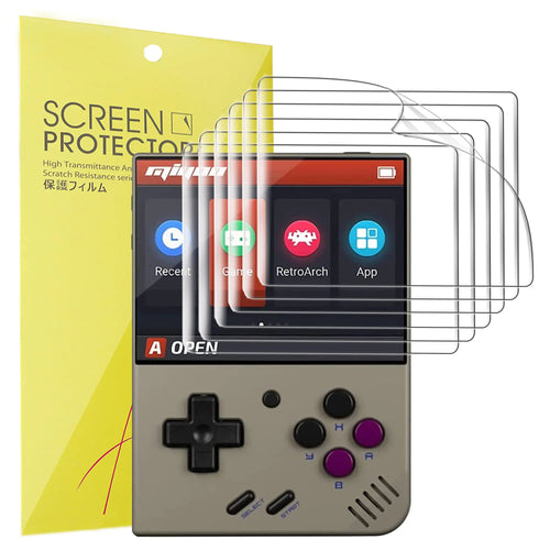 Lamshaw Compatible for Miyoo Mini Plus Screen Protector [6 Pack] Full Coverage TPU Clear Film Compatible for Miyoo Mini Plus Handheld Game Console 3.5 inch (6 Pack)